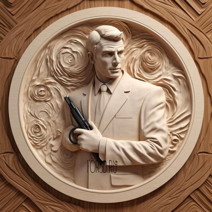 James Bond 2 stl model for CNC